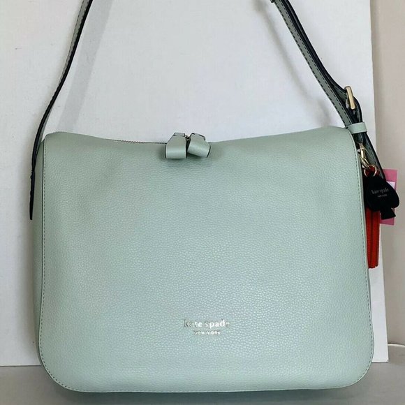 New Kate Spade Anyday Medium Shoulder Bag Pebble Leather Crystal Blue multi - Picture 2 of 8